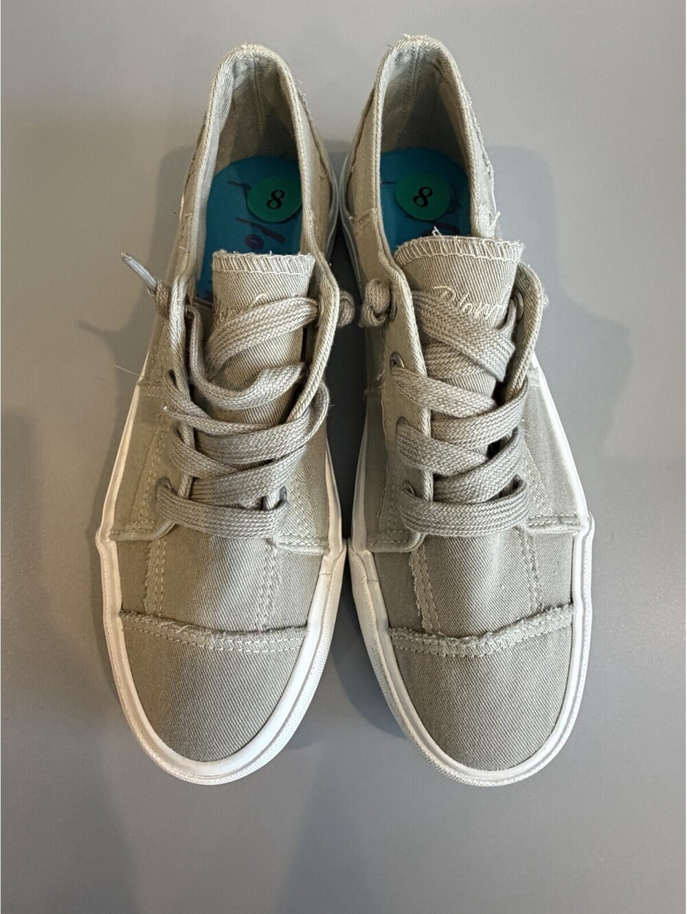 Blowfish Malibu Women's Fruit Sneaker, Wolf Gray Smoked Canvas Size 8 Casual - Picture 5 of 13